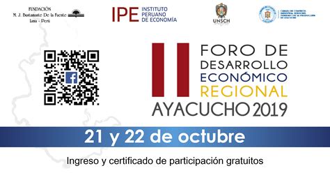 Ii Foro De Desarrollo Econ Mico Regional Ayacucho Instituto