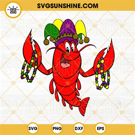 Mardi Gras Cajun Crawfish SVG Crawfish SVG Fleur De Lis SVG Mardi