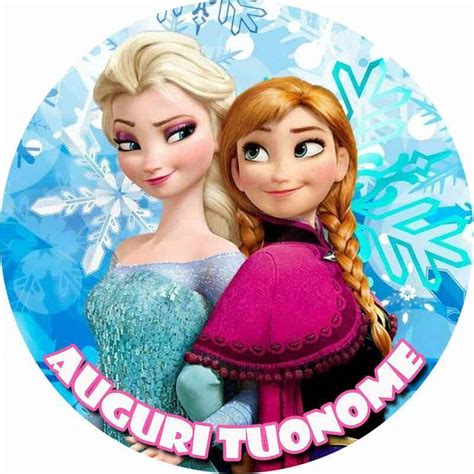 Cialda FROZEN 2019 Decorazione Torta Ostia O Zucchero Tondo Palloni E