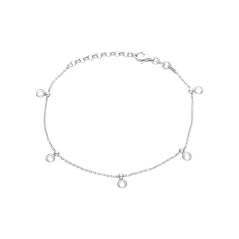 Bracelet A Lys En Argent Et Oxydes Ae Br Aelys