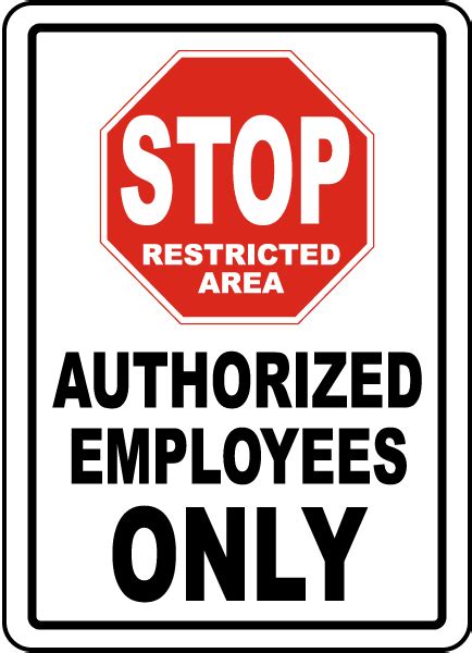 Stop Employees Only Sign Printable Free