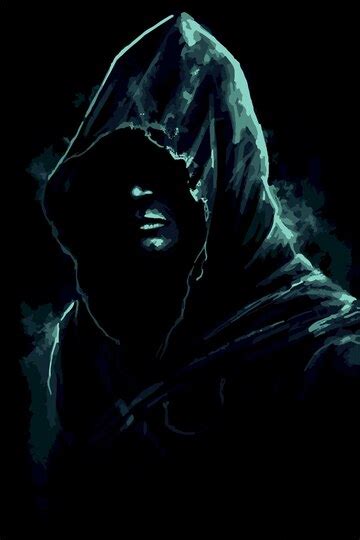 Shadow Assassin Cool Poster Dark Hooded Man Hiding In The Shadows Epic