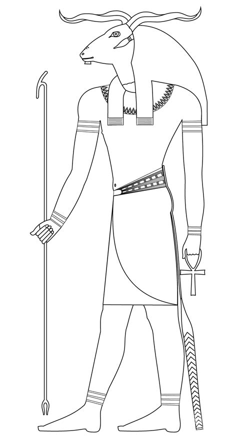 Khnum Dibujos de Egipto para colorear para niños