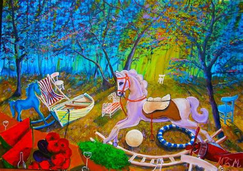 Magical Forest Painting By Mirjana Bobic Mojsilovic Saatchi Art