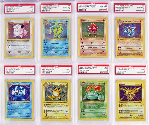 Pokemon Base Set 1 1st Edition Shadowless Complete Set PSA Graded