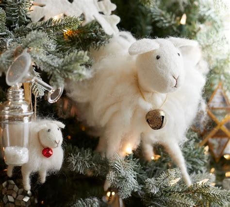 Handcrafted Wool Sheep Ornament - Set of 3 | Pottery Barn | Handmade ...