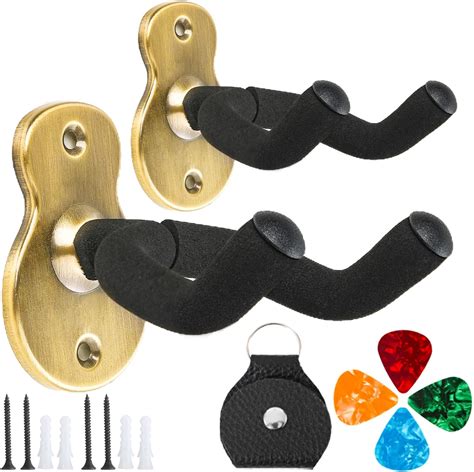 Amazon Moodve Guitar Wall Mount Hanger 4 Pack Metal Guitar Hanger