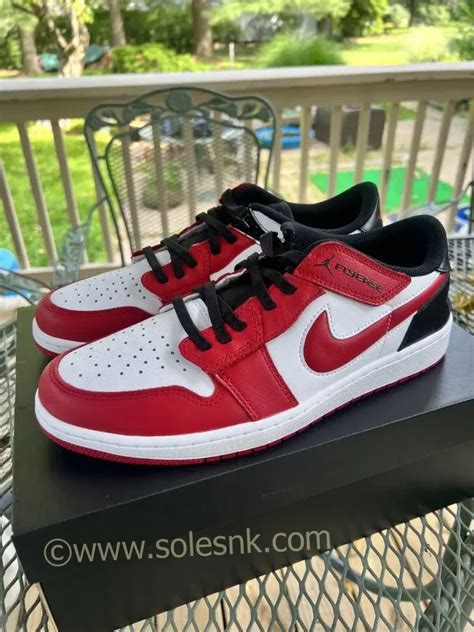 Air Jordan 1 Low FlyEase White Black Gym Red DM1206 163 SoleSnk