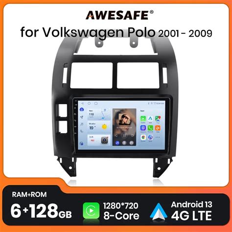 AWESAFE V1 AI Voice Wireless CarPlay Android Auto Radio Pour Volkswagen