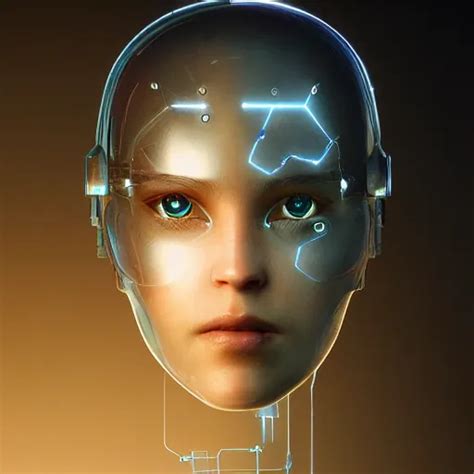 Headshot Of Humanoid Robot From Ex Machina Cyborg Stable Diffusion