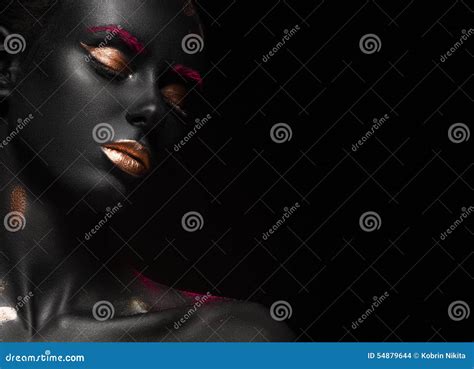 Portrait Of Dark Skined Girl In Bikini Stock Photography