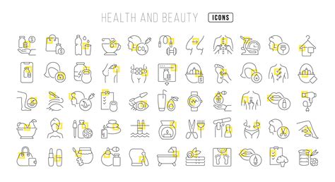 Set Of Linear Icons Of Health And Beauty 10561503 Vector Art At Vecteezy