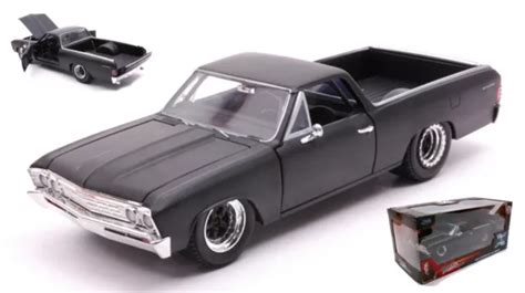 JADA TOYS CHEVROLET EL CAMINO F10 FAST FURIOUS 1967 MATT BLACK 1