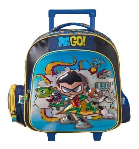 Kit Mochila Lonchera Y Lapicera Teen Titans Primaria Ad810 En Venta En