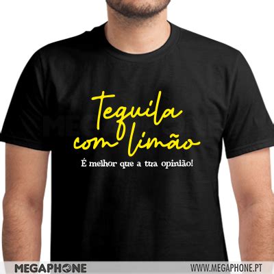 Tequila limão Megaphone Loja Online de T Shirts Personalizadas