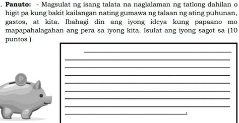 SOLVED Pasagot Po Wag Ang Mali Po Panuto Magsulat Ng Isang Talata Na