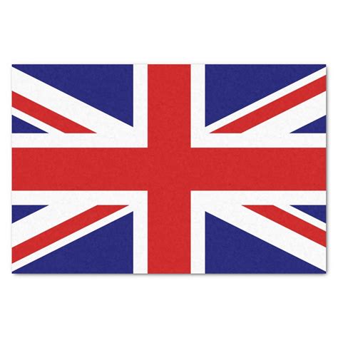 Union Jack Flag Of The United Kingdom Tissue Paper Zazzle In