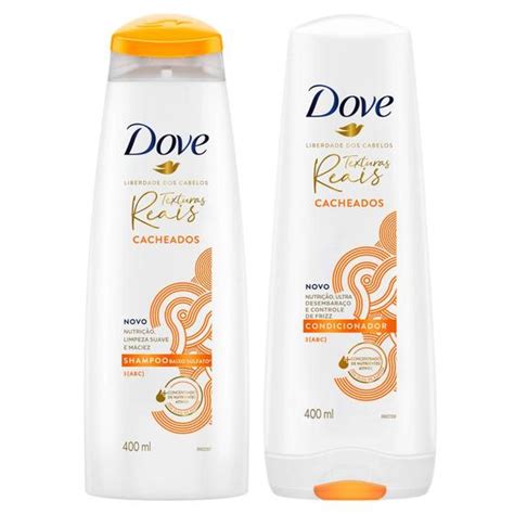 Kit Shampoo E Condicionador Dove Texturas Reais Cabelos Cacheados Ml