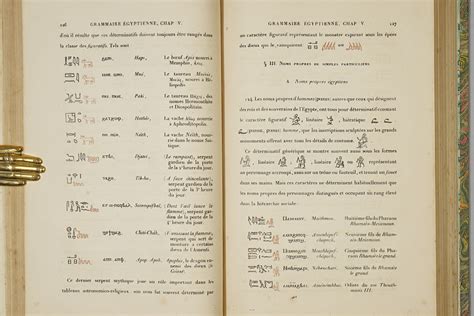 Grammaire Gyptienne Ou Principes G N Raux De L Criture Sacr E