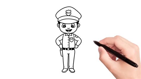 How To Draw Policeman Step By Step Howtodraw Drawingtutorial