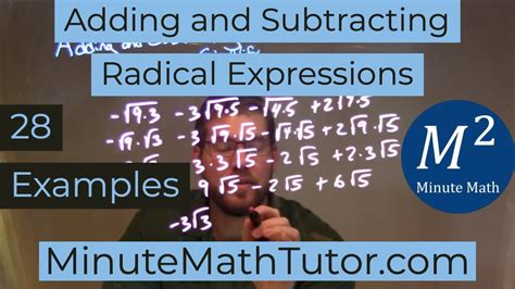 Adding And Subtracting Radical Expressions 28 Examples Youtube