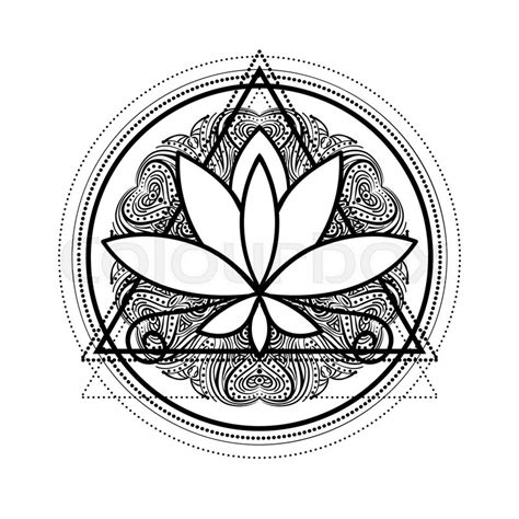 Sacred Geometry Lotus Flower Tattoo