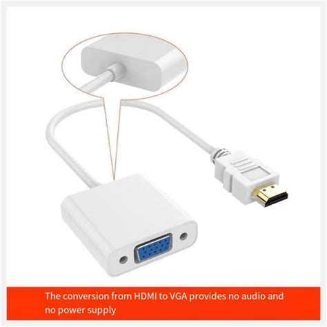 White Color Hdmi To Vga Cable Hd Cable Tv Cable Hdmi Male To Vga Female Video Converter Adapter