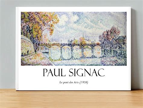 Quadro Emoldurado Reprodução Paul Signac Le Pont Des Arts 1928