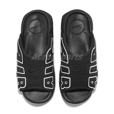 Nike Wmns Air More Uptempo Slide OG Black White Women Slip On Sandals