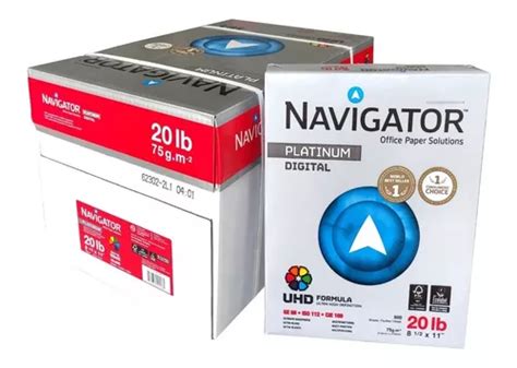 Papel Bond Carta Navigator Platinum Caja 10 Paquetes 75g