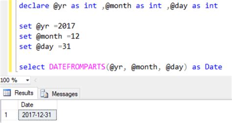 Sql Datefromparts Sql Skull