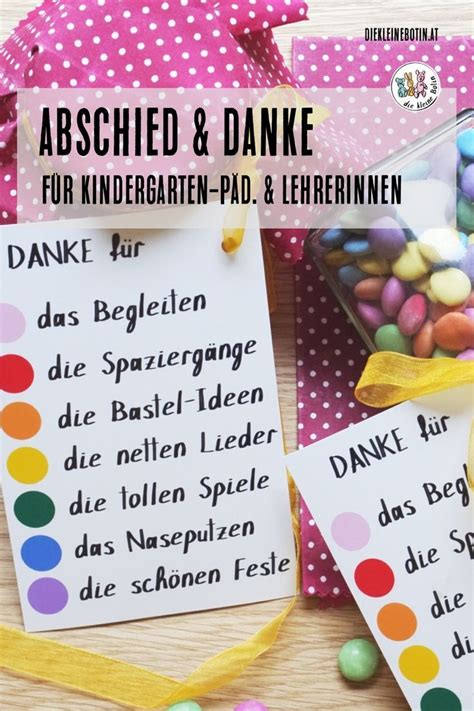 Kindergarten Abschied: Wir sagen DANKE! - Die kleine Botin