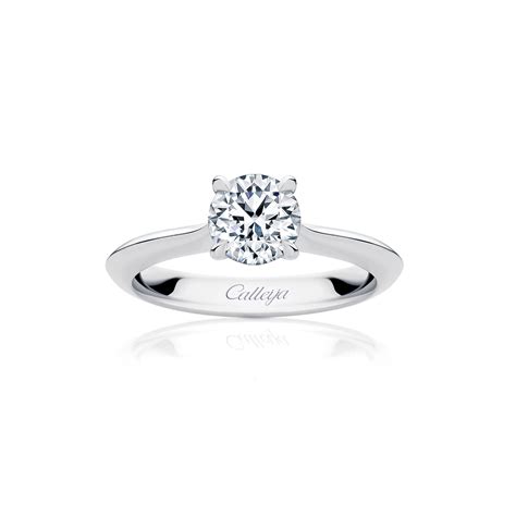 White Gold Solitaire White Diamond Ring| Engagement Rings