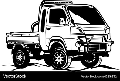 Mini truck logo icon Royalty Free Vector Image