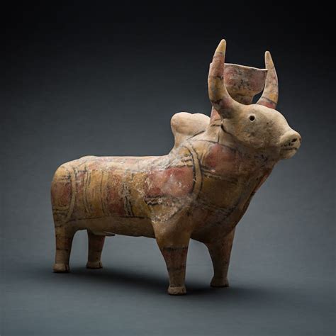 Indus Valley Slip Painted Terracotta Sculpture Of A Zebu Bull Bce