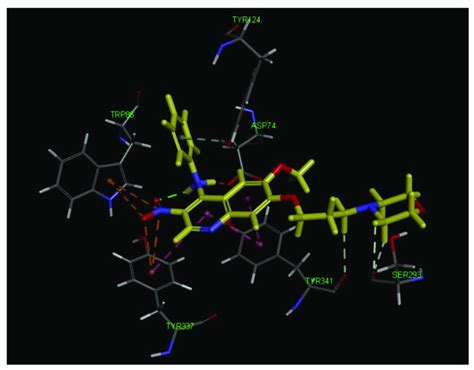 D Binding Mode Of Compound A With Ache Pdb Code Ey