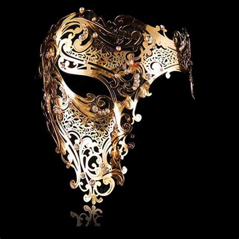 Party Masks Fashion Cosplay Halloween Mask Black Silver Rhinestone ...