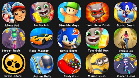 Subway Surf Tom Time Rush Tom Hero Dash Tom Gold Run Stumble Guys