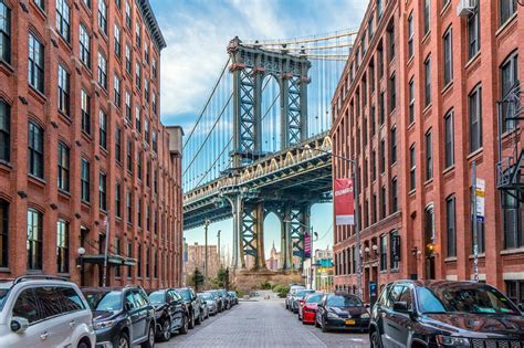 Iconic DUMBO: View of Manhattan Bridge and Empire State - Etsy