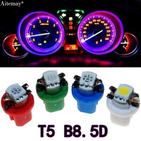 Aitemay 10pcs B8 5D 509T B8 5 5050 Led 1 SMD T5 Lamp Car Gauge Speedo