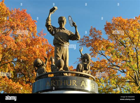 AJD62160, Richmond, VA, Virginia, Monument Avenue, Arthur Ashe Statue Stock Photo - Alamy