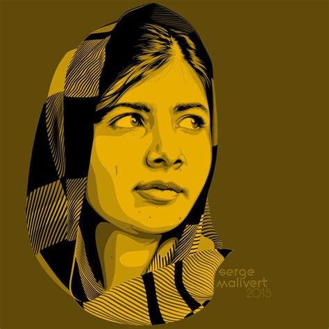 Woman Drawing Eye Drawing Malala Yousafzai Pop Art Portraits Vector