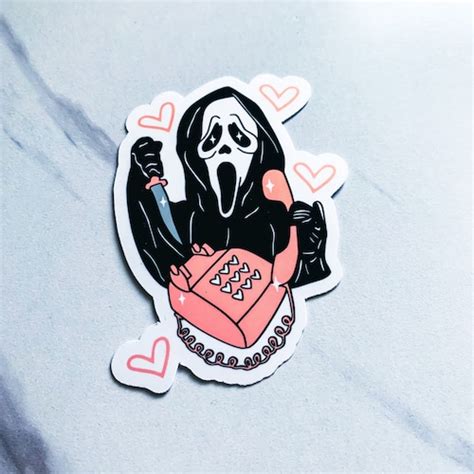 Scream Sticker Ghostface Sticker Waterproof Sticker Hydro Etsy