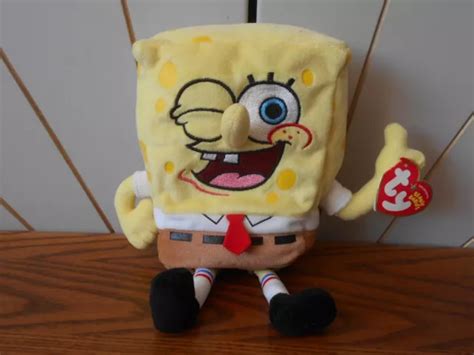 Thumbs Up Character Ty Beanie Soft Toy Spongebob Squarepants Beanie