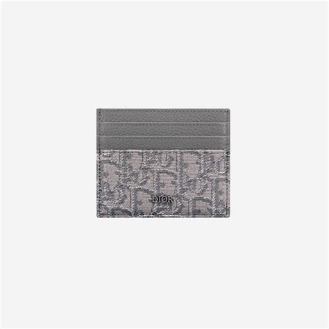 디올 카드 홀더 루테늄 디올 오블리크 자카드 | Dior | KREAM