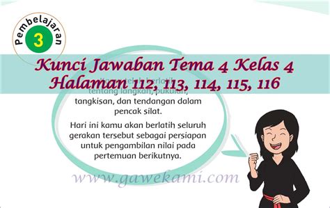 Kunci Jawaban Buku Siswa Tema 4 Kelas 4 Subtema 3 Halaman 112 113 114