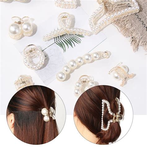 Flagship Stores Discount Supplements Elegant Pearl Hair Claws Women