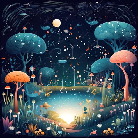 Premium AI Image | Enchanted Forest illustration