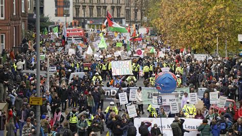 Climate protest: Thousands of young activists march outside COP26 : NPR