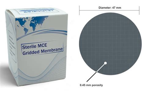 Newstar® Sterile Mce Black Gridded Membrane，47 Mm Pack Of 200